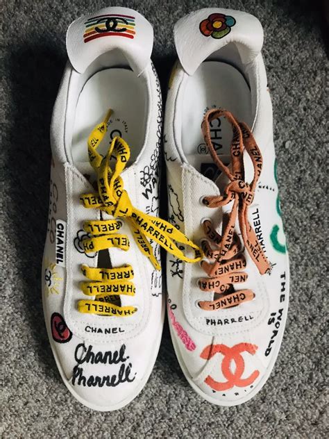 chanel pharrell sneakers buy|white chanel tennis shoes.